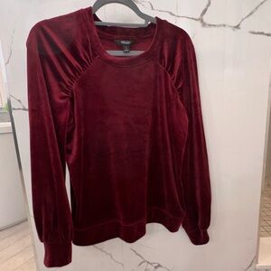 Velour burgundy sweatshirt size Small